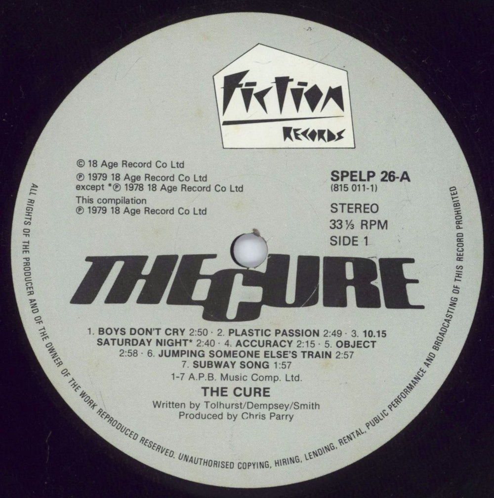 The Cure Boys Don't Cry - VG UK vinyl LP album (LP record) CURLPBO28086