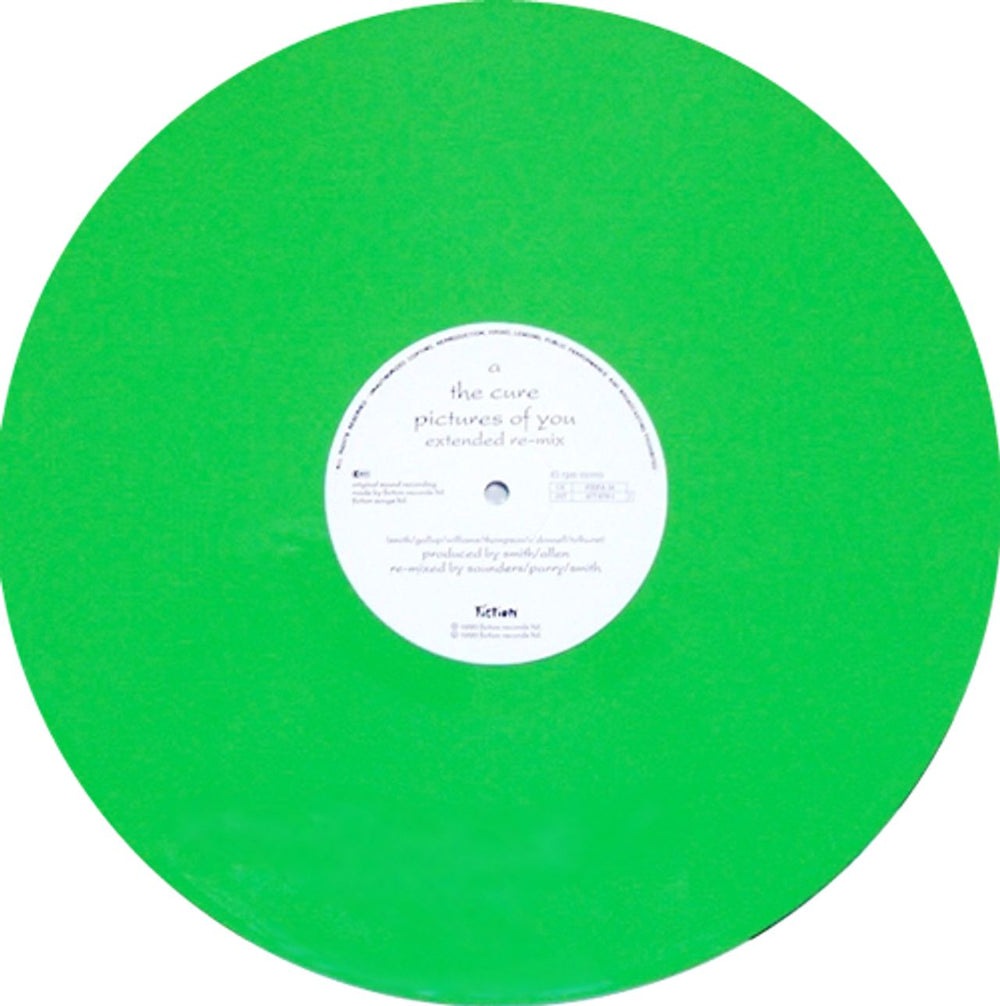 The Cure Pictures Of You - Green Vinyl UK 12" vinyl single (12 inch record / Maxi-single) CUR12PI02231