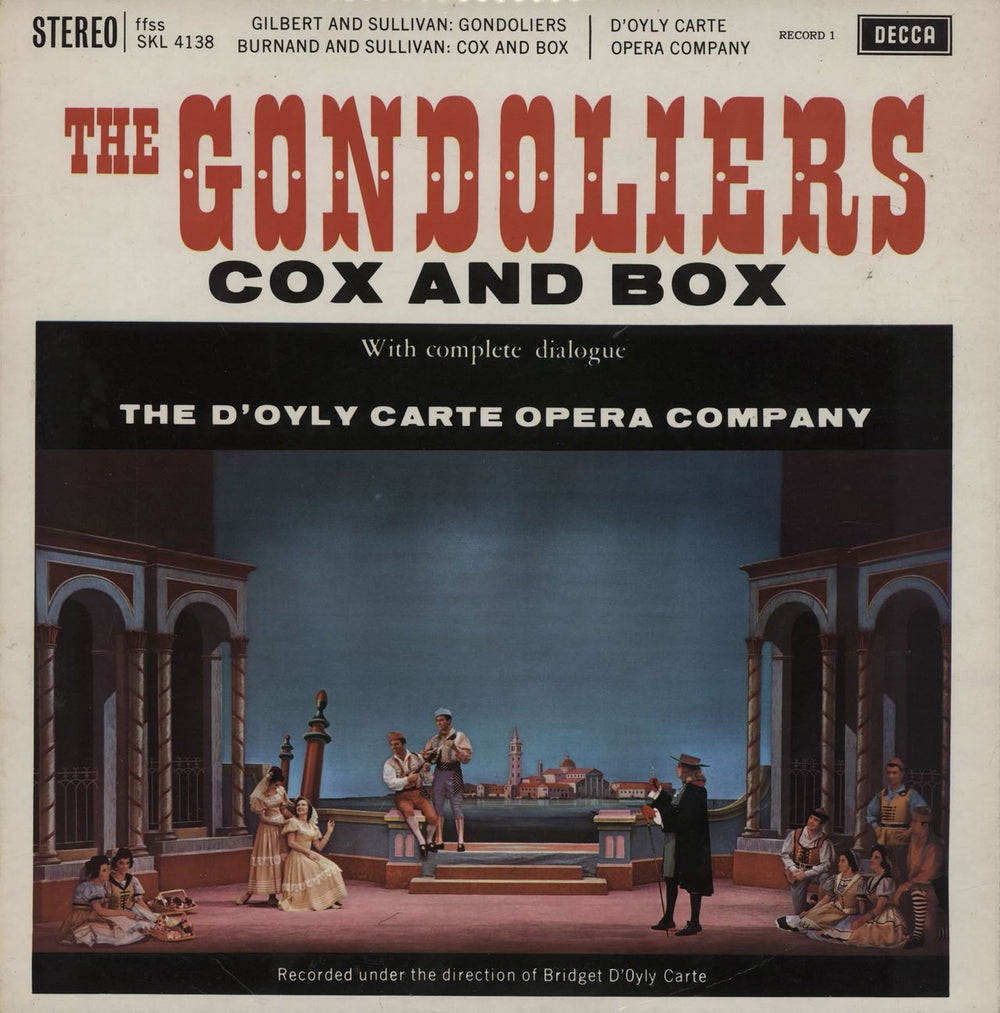 The D'Oyly Carte Opera Company The Gondoliers / Cox And Box UK 3-LP vinyl record set (Triple LP Album) SKL4138/39/40