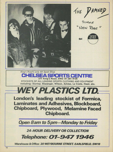 The Damned Chelsea v Wolves Football Programme UK memorabilia DAMMMCH785378