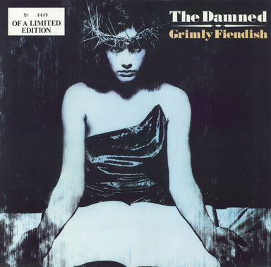 The Damned Grimly Fiendish - White Vinyl + Numbered UK 12" vinyl single (12 inch record / Maxi-single) GRIMX1