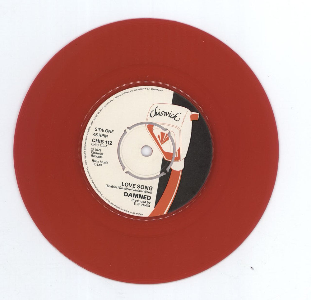 The Damned Love Song - Red Vinyl + Algy Ward Sleeve UK 7" vinyl single (7 inch record / 45) DAM07LO135437