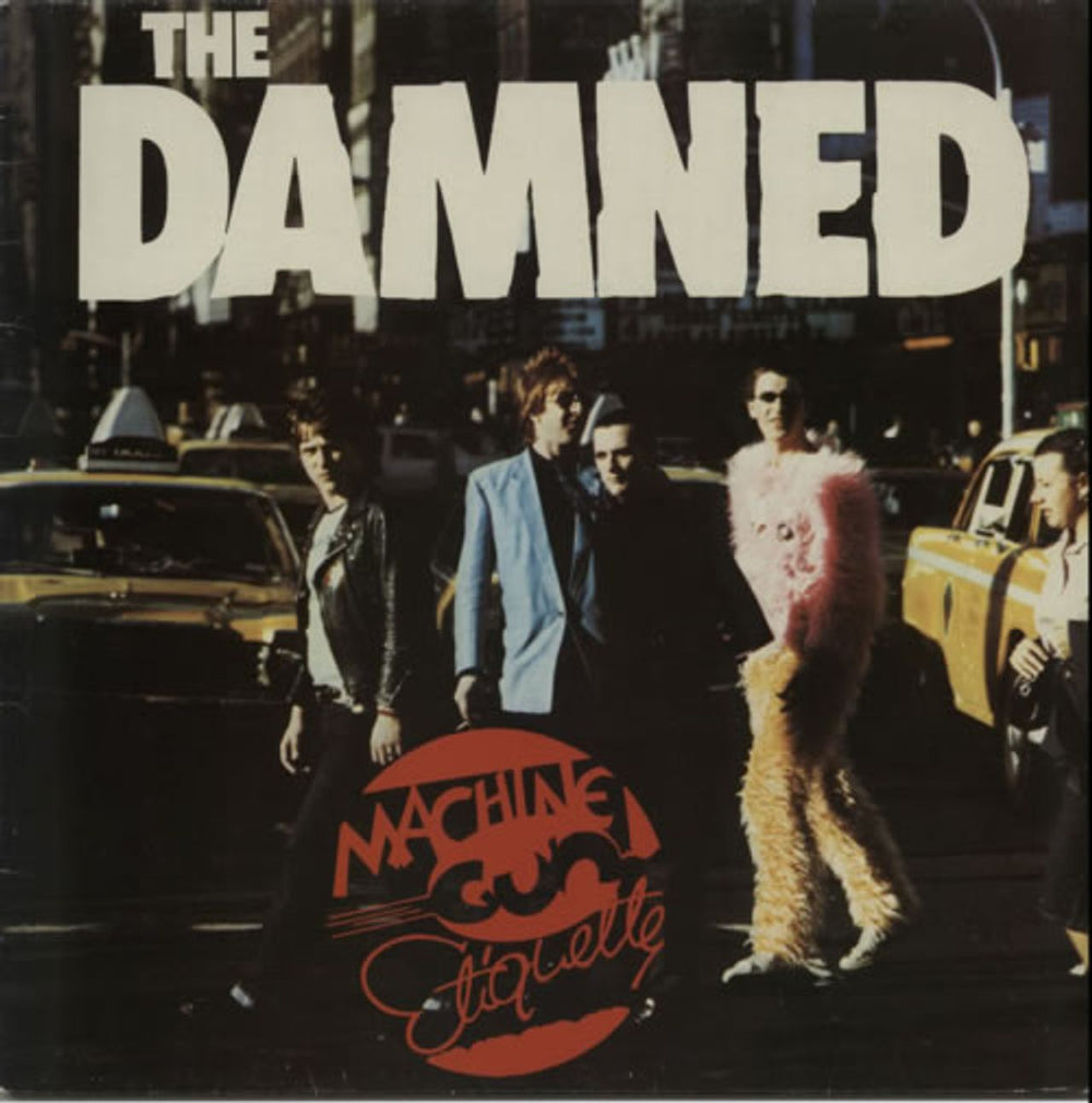 The Damned Machine Gun Etiquette - Blue Vinyl UK vinyl LP album (LP record) DAM2