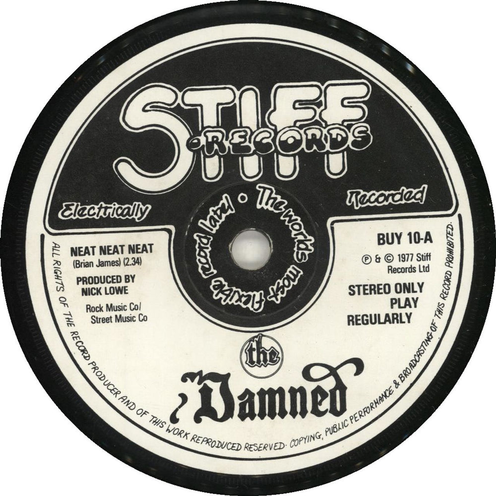 The Damned Neat Neat Neat - 2nd - P/S UK 7" vinyl single (7 inch record / 45)