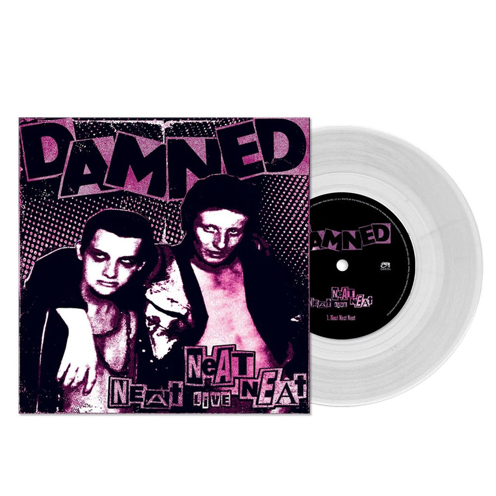 The Damned Neat Neat Neat - Opaque White Vinyl - Sealed US 7" vinyl single (7 inch record / 45) CLO4929