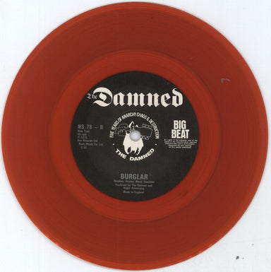 The Damned Smash It Up - Red vinyl UK 7" vinyl single (7 inch record / 45)