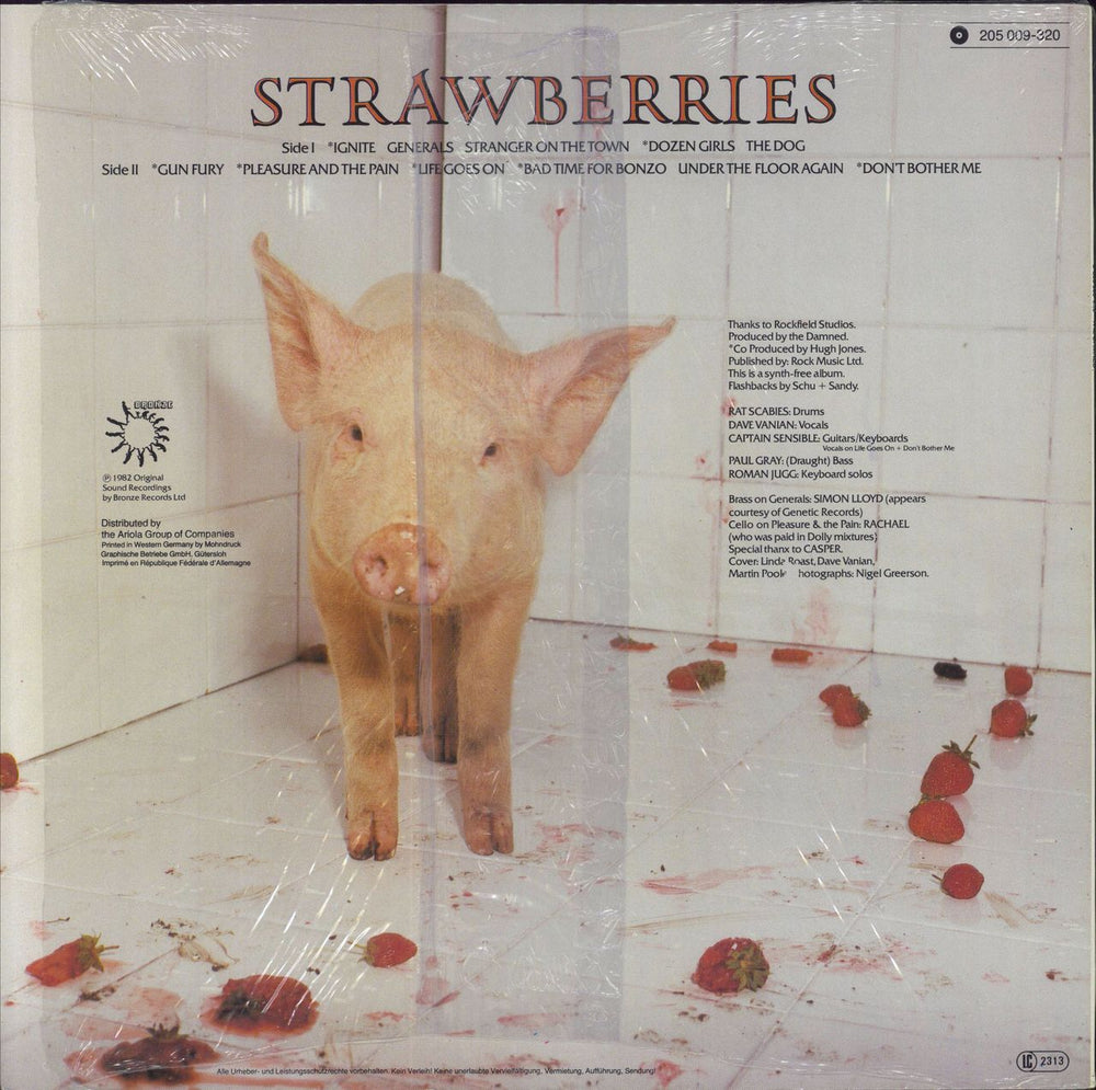 The Damned Strawberries - Strawberry Insert - shrink German vinyl LP album (LP record)