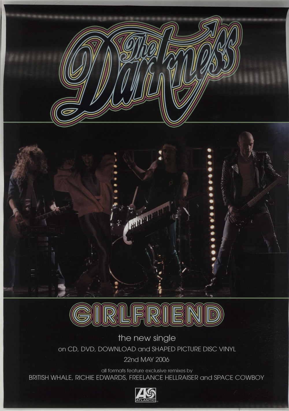 The Darkness Girlfriend UK Promo poster PROMO POSTER