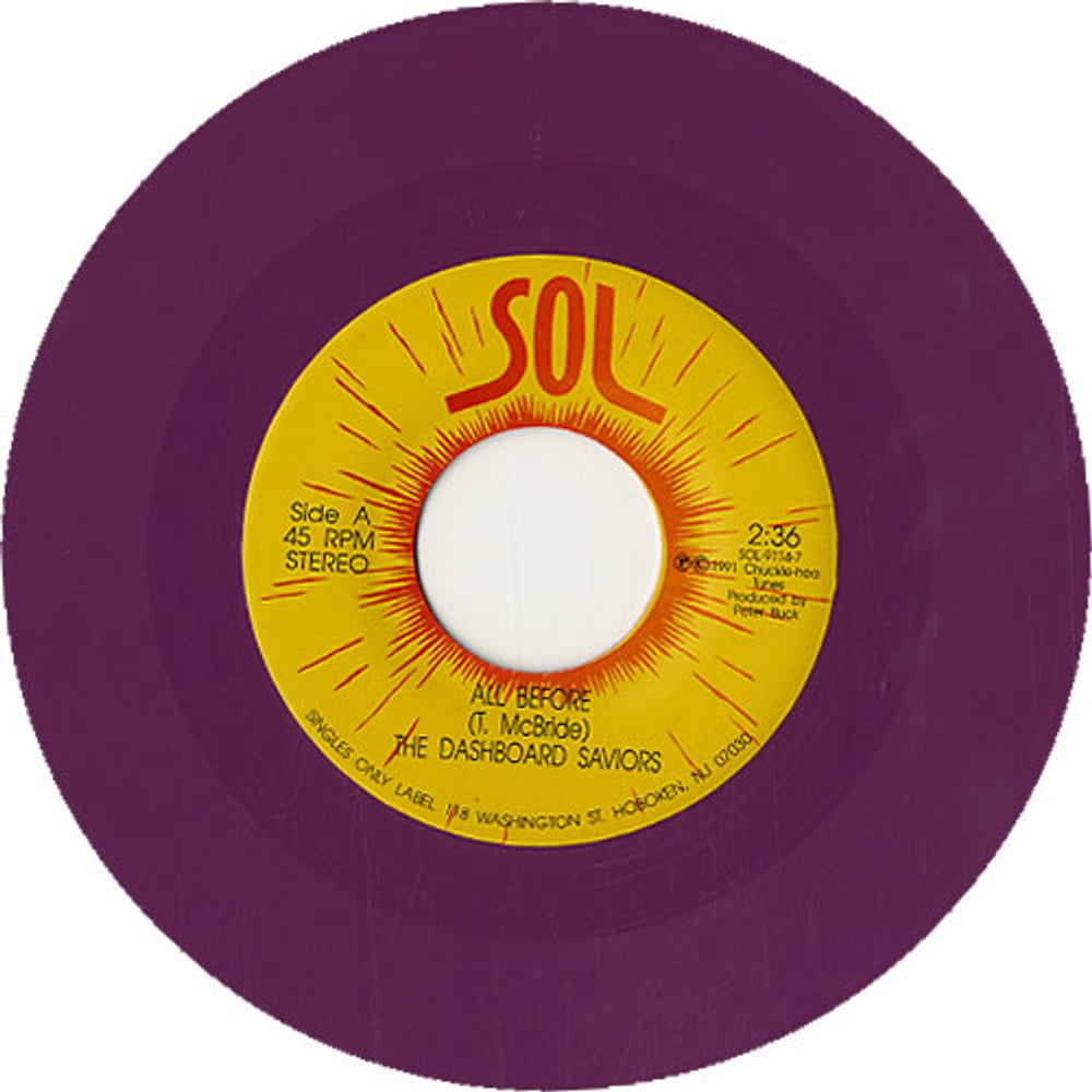 The Dashboard Saviors All Before - Purple Vinyl US 7" vinyl single (7 inch record / 45) W7307AL624425