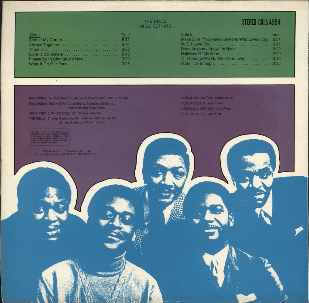 The Dells The Dells Greatest Hits UK vinyl LP album (LP record)