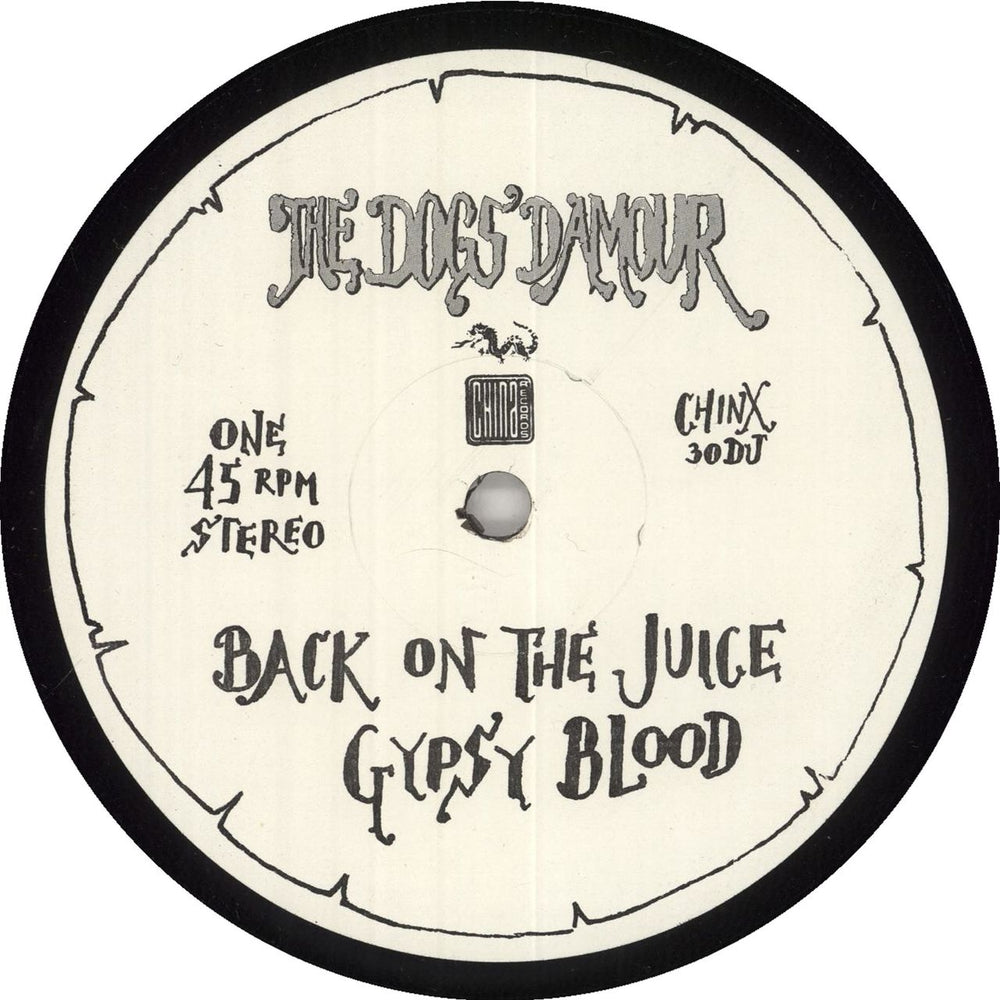 The Dogs D'Amour Back On The Juice UK Promo 12" vinyl single (12 inch record / Maxi-single) CHINX30DJ