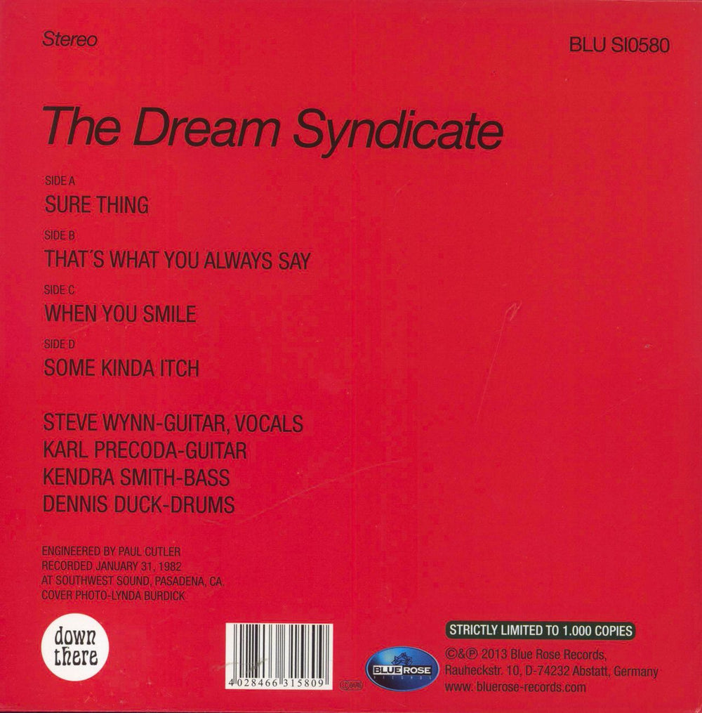 The Dream Syndicate The Dream Syndicate EP - RSD13 - EX German 7" vinyl single (7 inch record / 45) 4028466315809