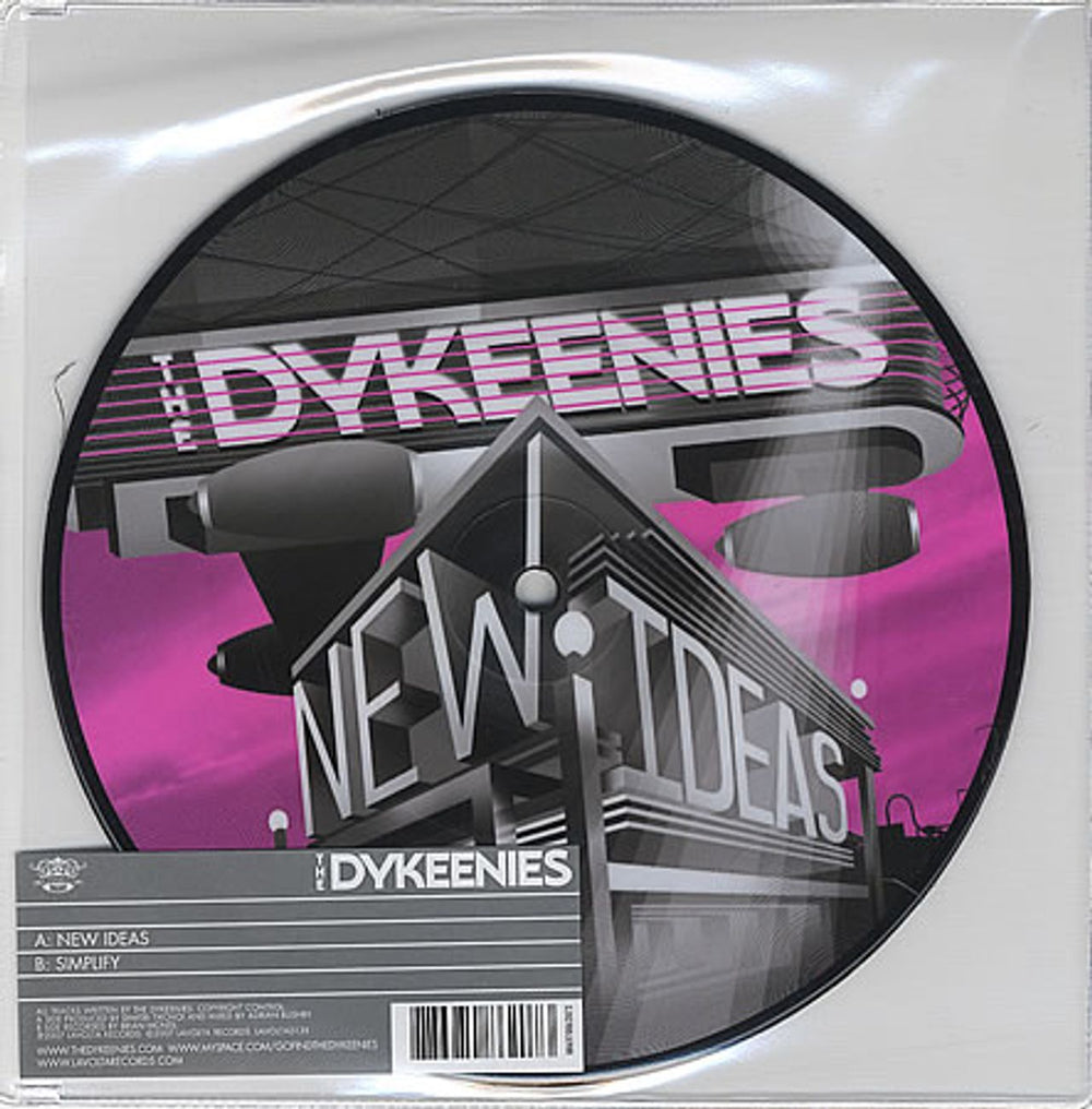 The Dykeenies New Ideas UK 7" vinyl picture disc (7 inch picture disc single) LAVOLTA012X