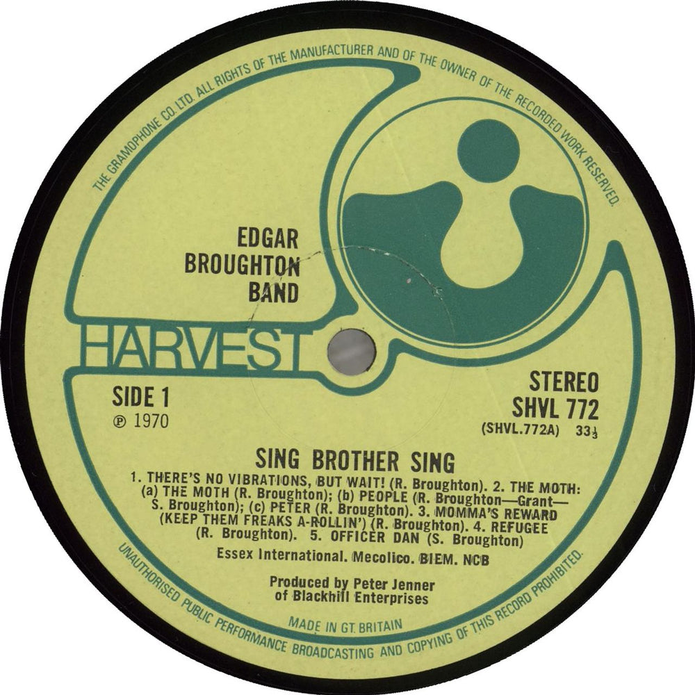 The Edgar Broughton Band Sing Brother Sing + Insert - 1st UK vinyl LP album (LP record)