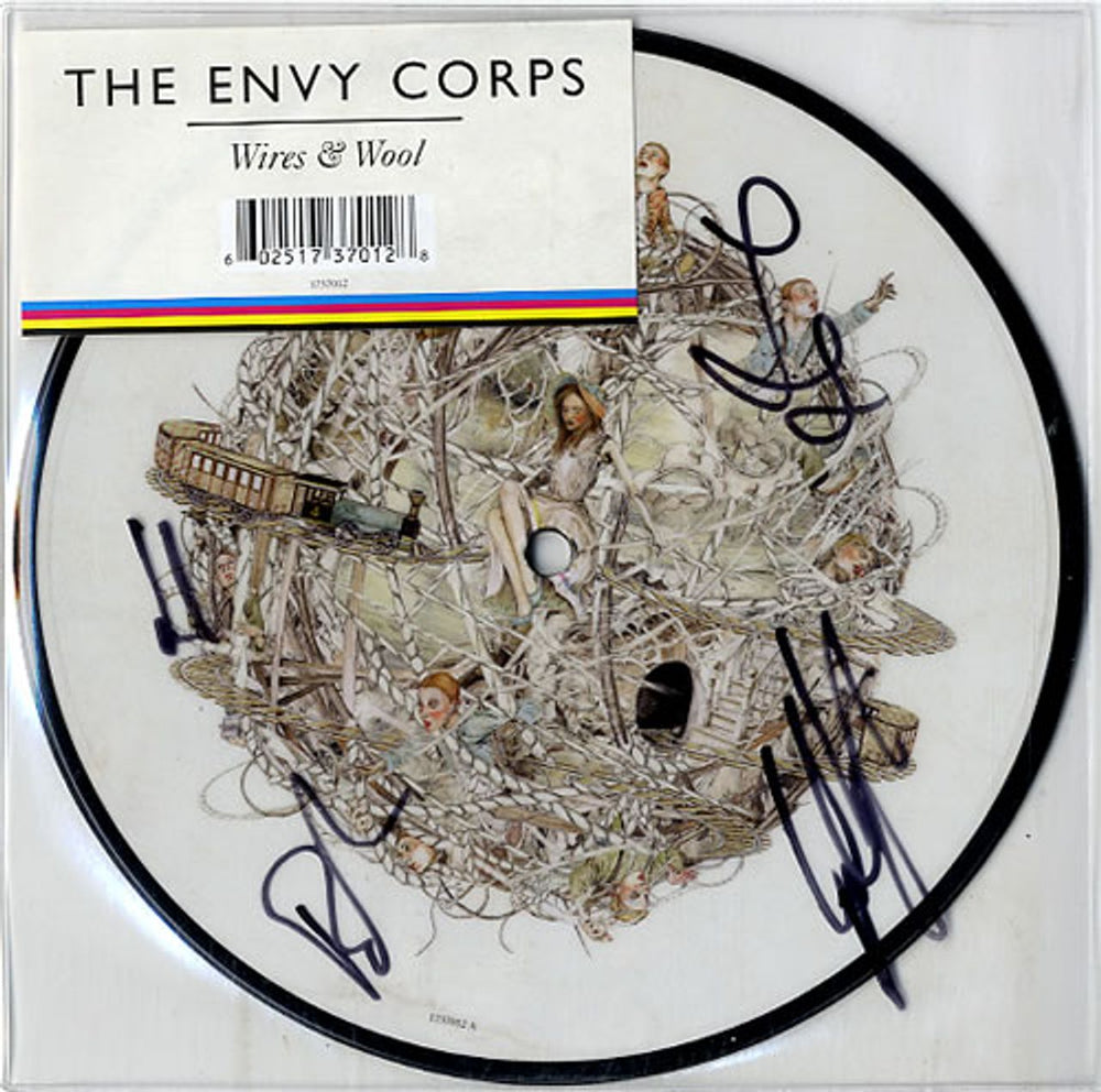 The Envy Corps Wires & Wool - Autographed UK 7" vinyl picture disc (7 inch picture disc single) 1737012