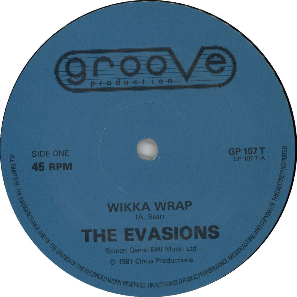 The Evasions Wikka Wrap UK 12" vinyl single (12 inch record / Maxi-single) GP107T