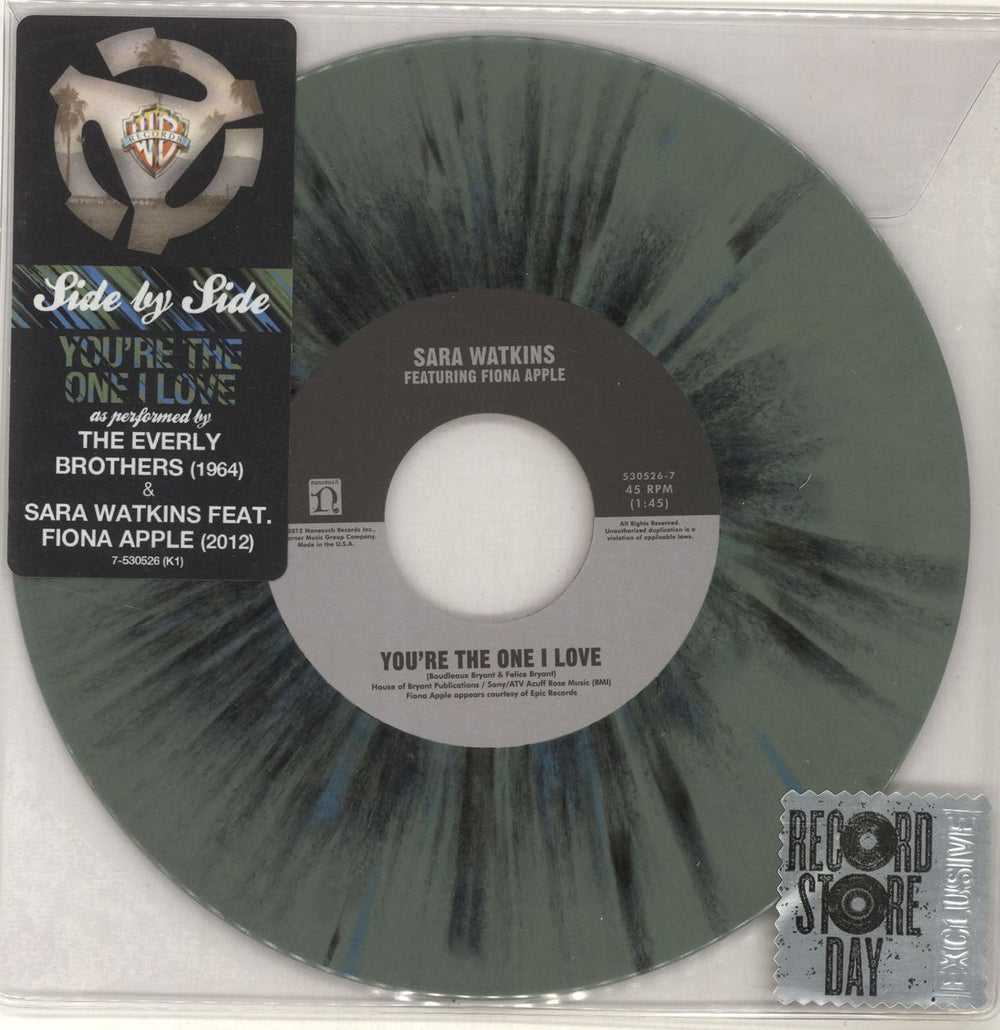 The Everly Brothers You're The One I Love - Green vinyl UK 7" vinyl single (7 inch record / 45) 530526-7