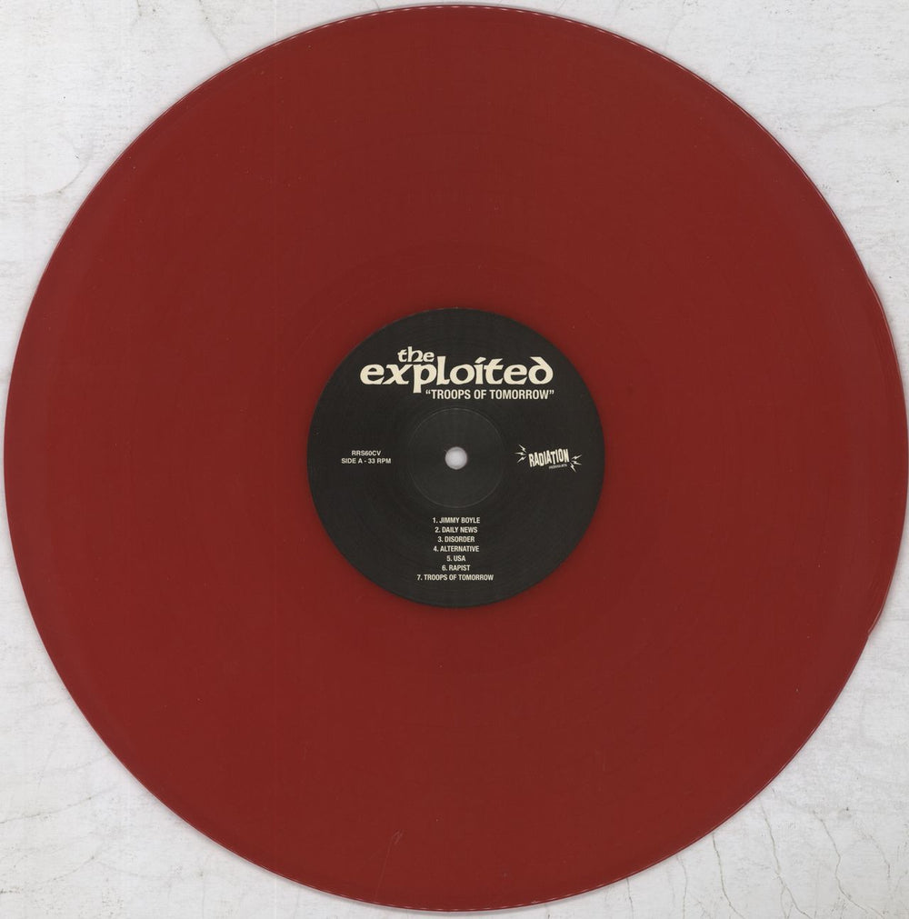The Exploited Troops Of Tomorrow - Red vinyl Italian vinyl LP album (LP record) EXDLPTR819804