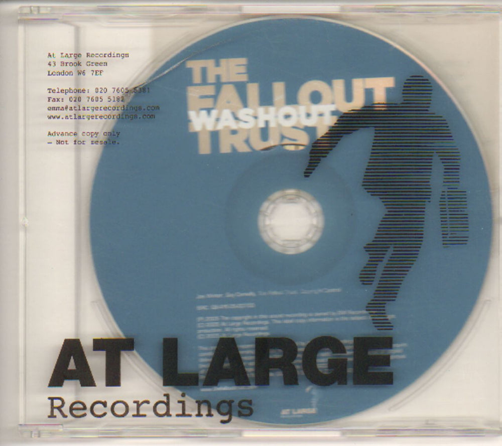 The Fallout Trust Washout UK Promo CD single (CD5 / 5") FUGCDDJ014