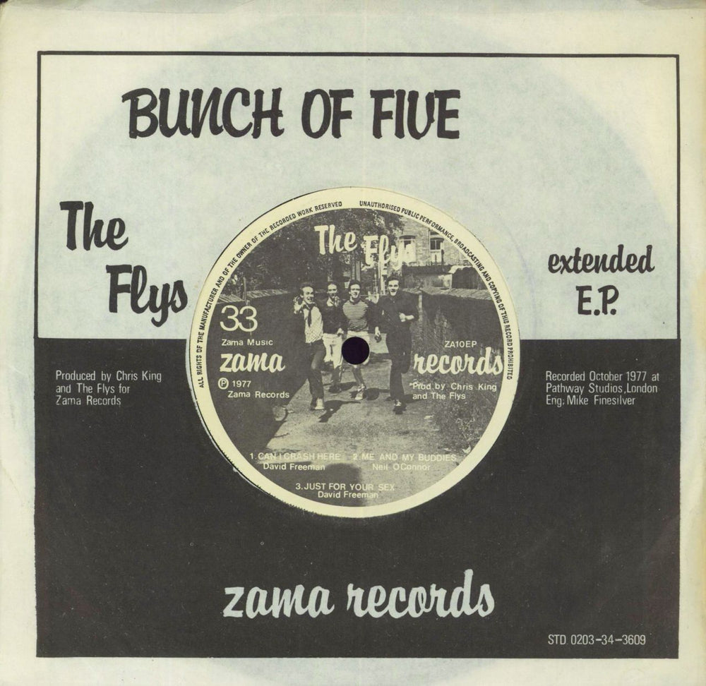 The Flys Bunch Of Five EP - EX UK 7" vinyl single (7 inch record / 45) ZA10EP