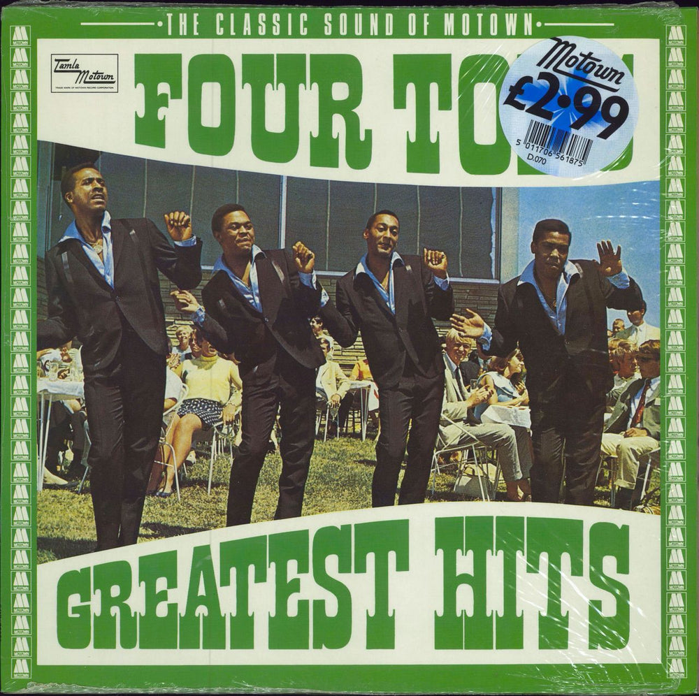 The Four Tops Greatest Hits + Motown Price Stickered Shrink German vinyl LP album (LP record) WL72280