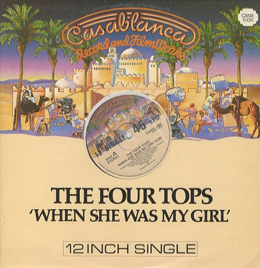 The Four Tops When She Was My Girl UK 12" vinyl single (12 inch record / Maxi-single) CANX1005