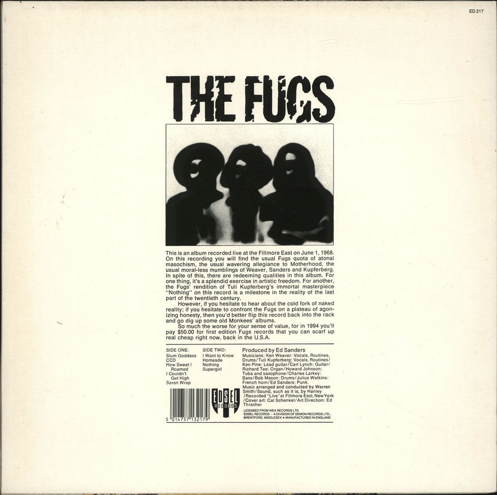 The Fugs Golden Filth UK vinyl LP album (LP record)