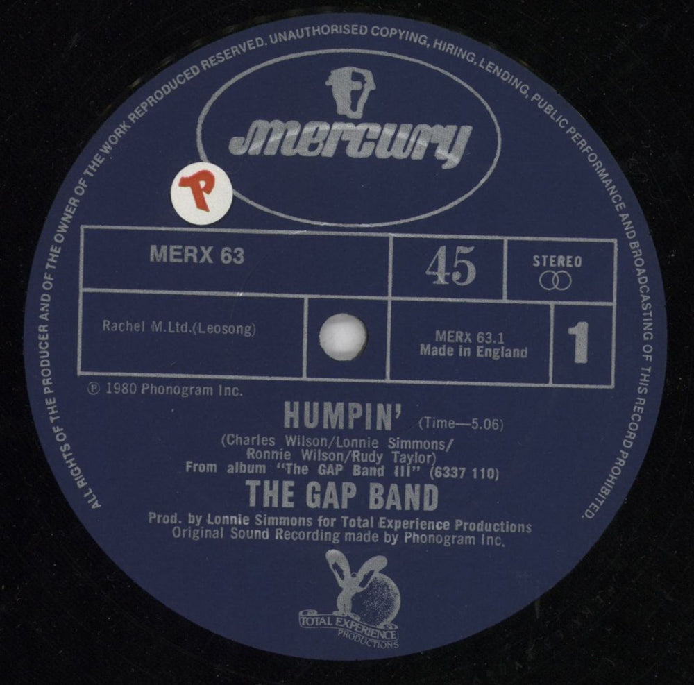 The Gap Band Humpin' UK 12" vinyl single (12 inch record / Maxi-single) GAP12HU819676