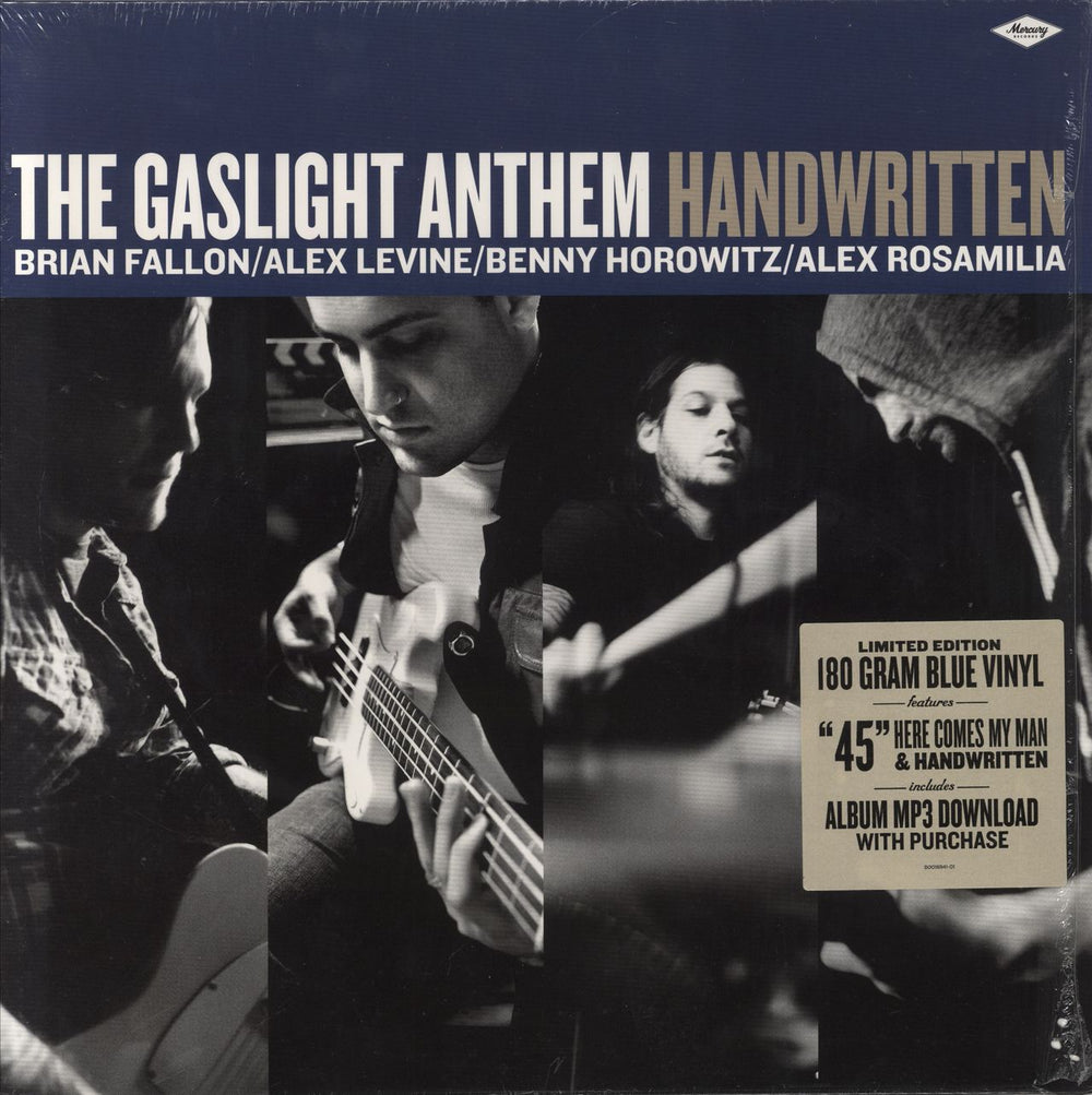 The Gaslight Anthem Handwritten - 180 Gram Blue Vinyl US vinyl LP album (LP record) B0016941-01