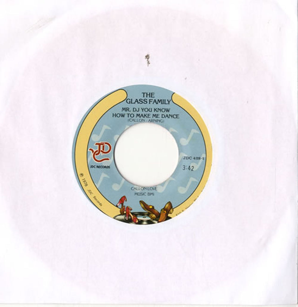 The Glass Family Mr. Dj You Know How To Make Me Dance US 7" vinyl single (7 inch record / 45) JDC4281