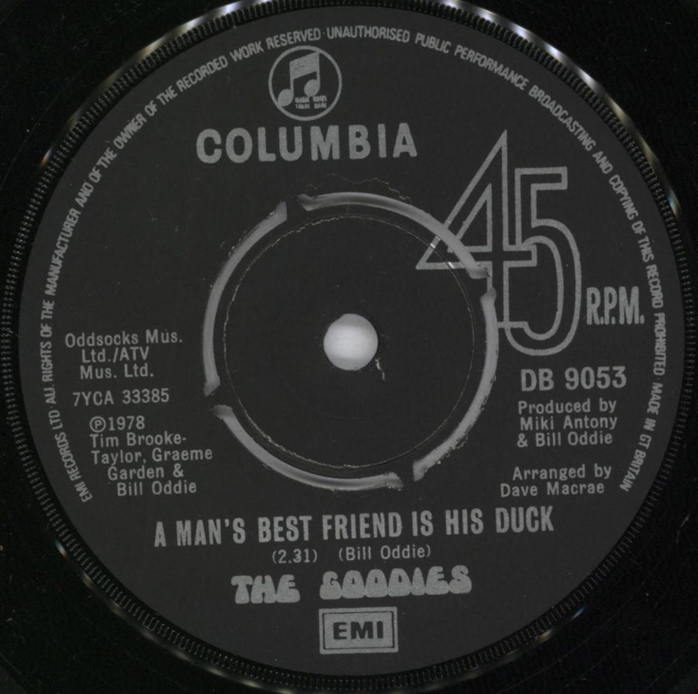 The Goodies A Man's Best Friend Is His Duck UK 7" vinyl single (7 inch record / 45) GNI07AM820155