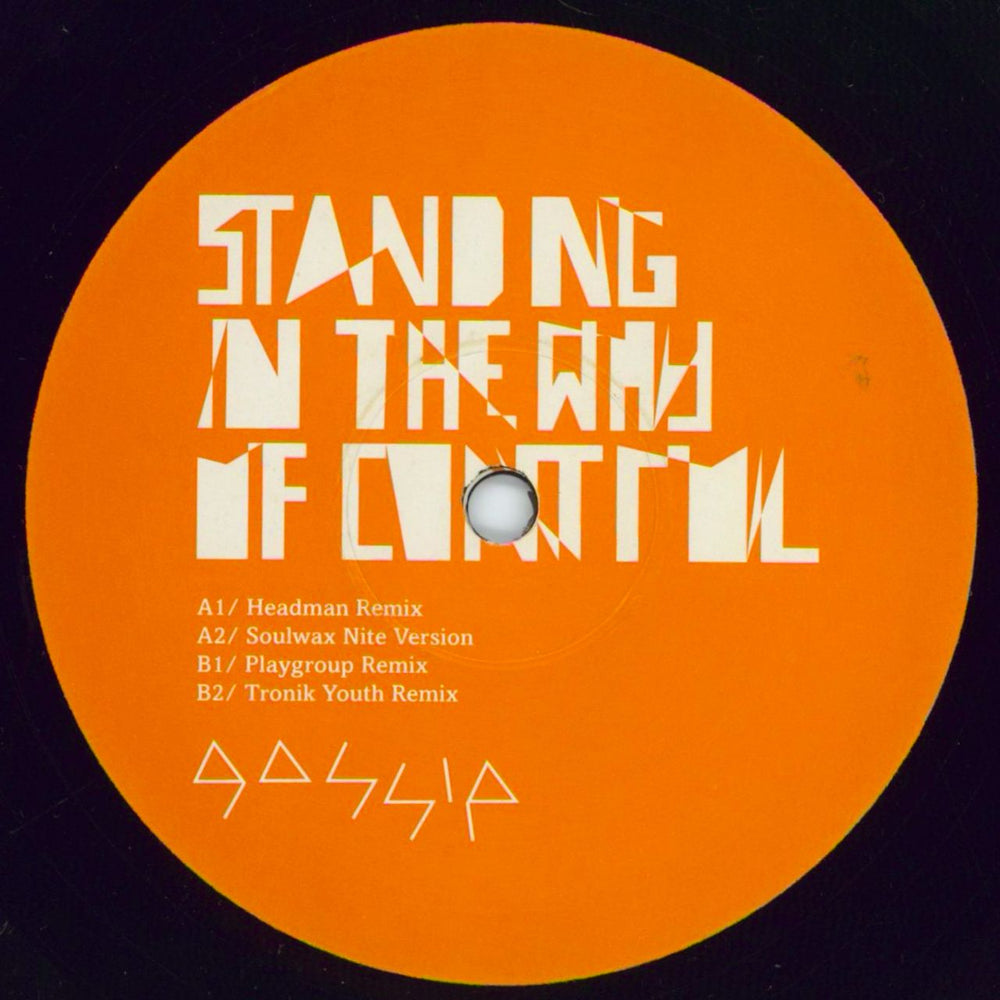 The Gossip Standing In The Way Of Control UK Promo 12" vinyl single (12 inch record / Maxi-single) BACK19DJX3