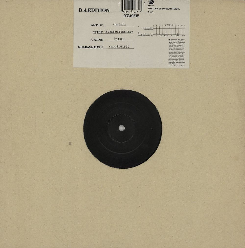 The Grid A Beat Called Love - Mock Test Pressing UK 12" vinyl single (12 inch record / Maxi-single)