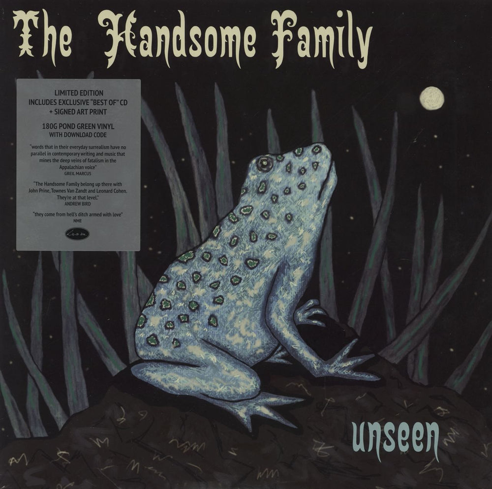 The Handsome Family Unseen - Green Vinyl + Signed Print + CD UK vinyl LP album (LP record) VJLP229