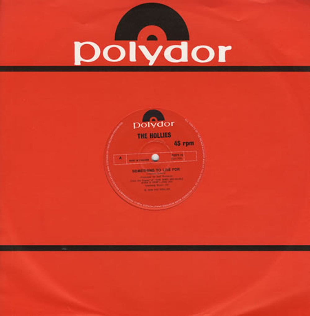 The Hollies Something To Live For UK 12" vinyl single (12 inch record / Maxi-single) POSPX35