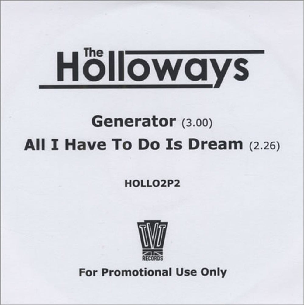 The Holloways Generator - Set Of 2 CD-R Acetates UK Promo CD-R acetate HOYCRGE433637