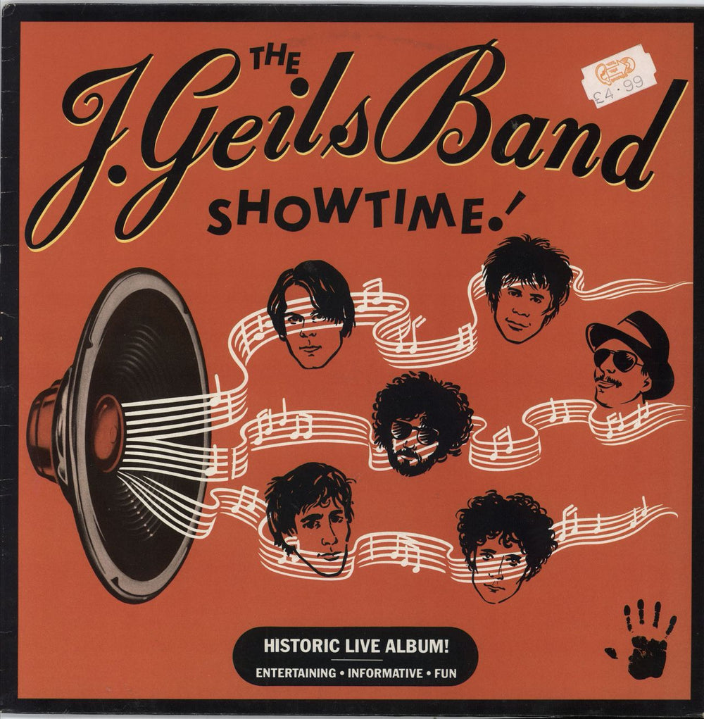 The J. Geils Band Showtime! UK vinyl LP album (LP record) AML3028