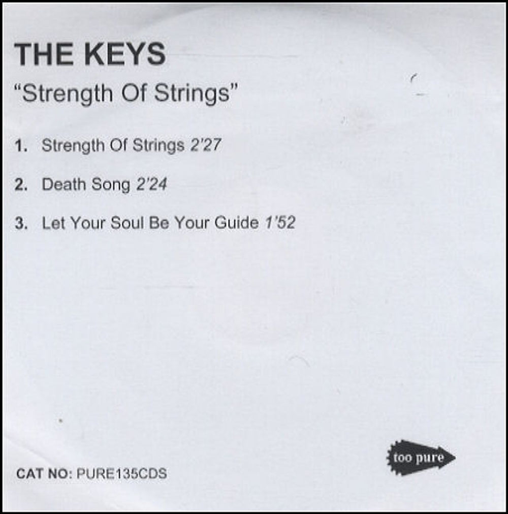 The Keys Strength Of Strings UK Promo CD-R acetate CD-R ACETATE