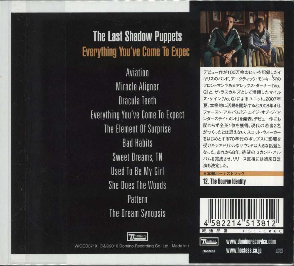 The Last Shadow Puppets Everything You've Come To Expect Japanese CD album (CDLP) 4582214513812