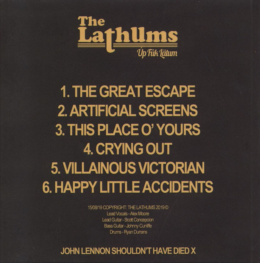 The Lathums Up Fuk Latum UK CD-R acetate