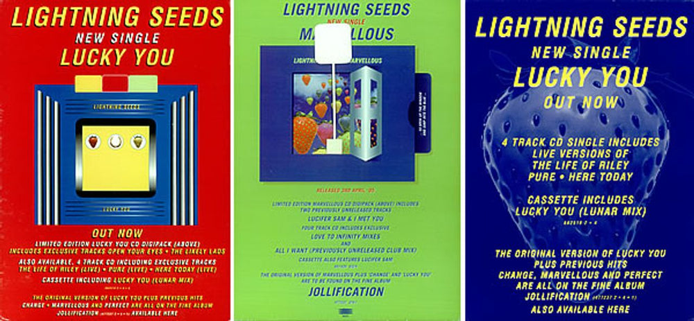 The Lightning Seeds Set Of Counter Displays UK Promo display SEEDISE425311