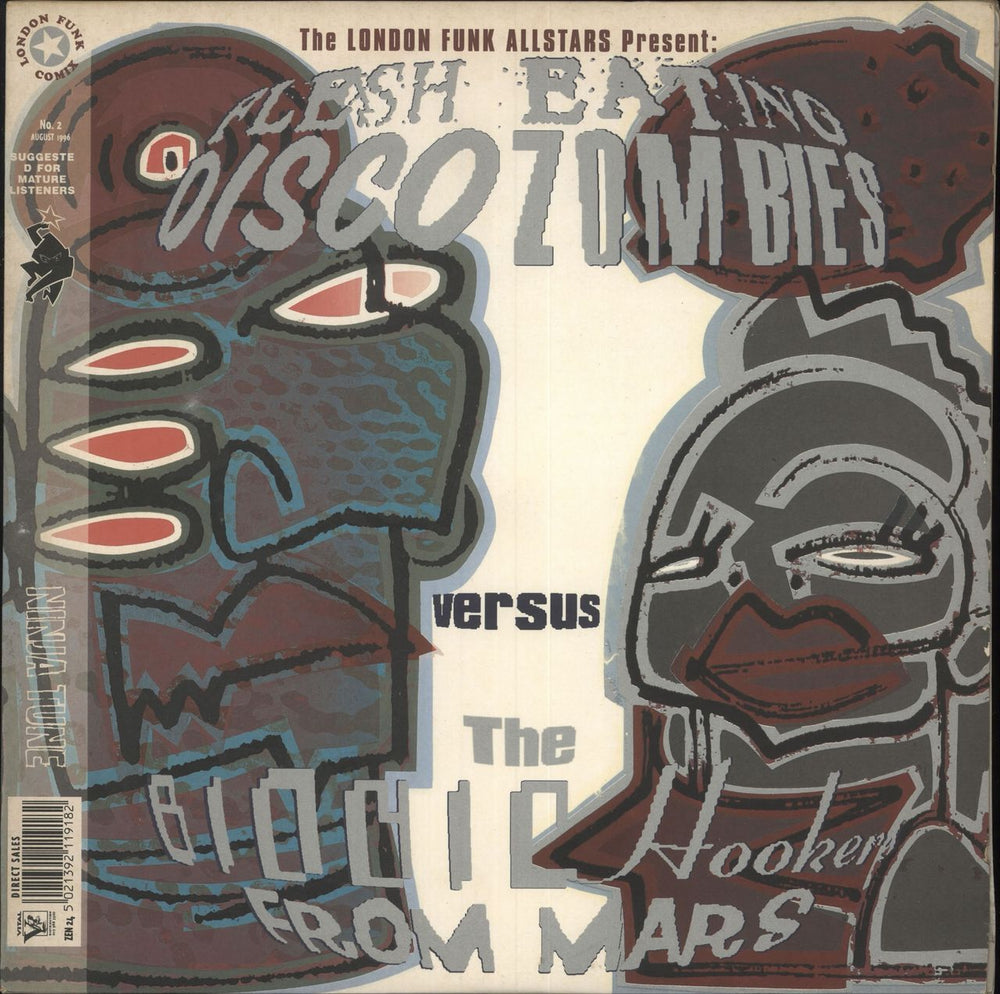 The London Funk Allstars Flesh Eating Disco Zombies Versus The Bionic Hookers From Mars UK 3-LP vinyl record set (Triple LP Album) ZEN24