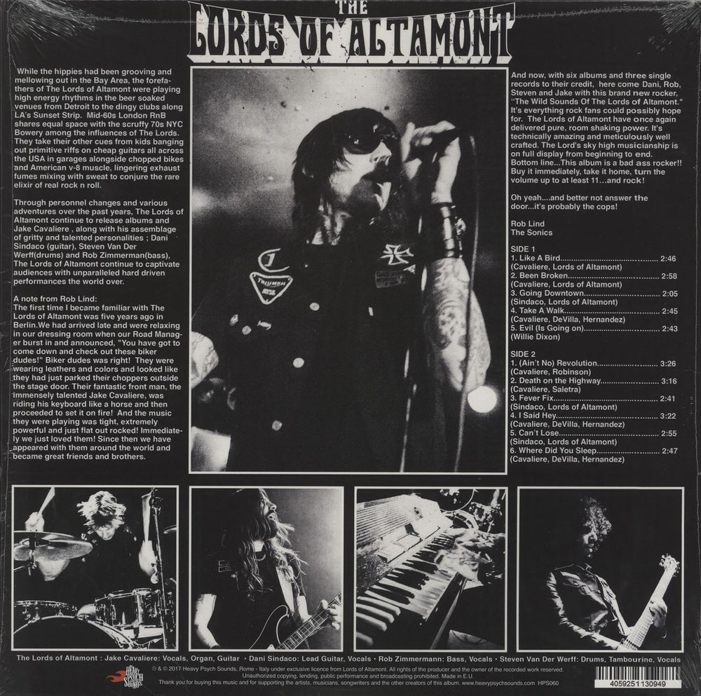 The Lords Of Altamont The WIld Sounds Of The Lords of Altamont Italian vinyl LP album (LP record)
