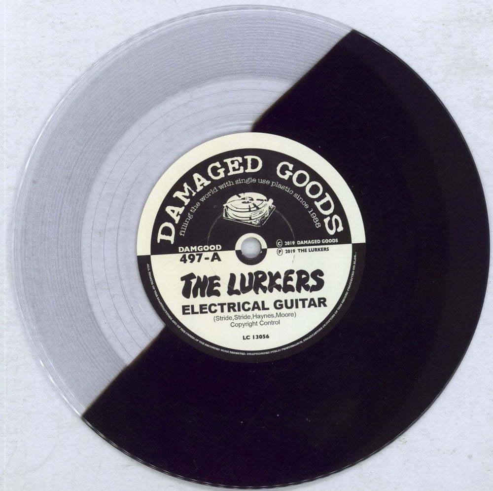 The Lurkers Electrical Guitar - Black/Clear vinyl UK 7" vinyl single (7 inch record / 45) LRK07EL822317