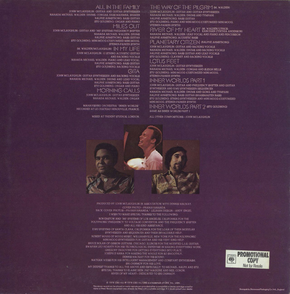 The Mahavishnu Orchestra Inner Worlds - Promo stickered UK vinyl LP album (LP record)