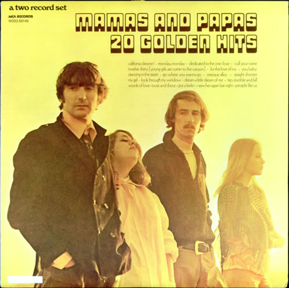 The Mama's And The Papa's 20 Golden Hits Canadian 2-LP vinyl record set (Double LP Album) MDS2-50145