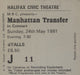 The Manhattan Transfer World Tour + ticket stub UK tour programme