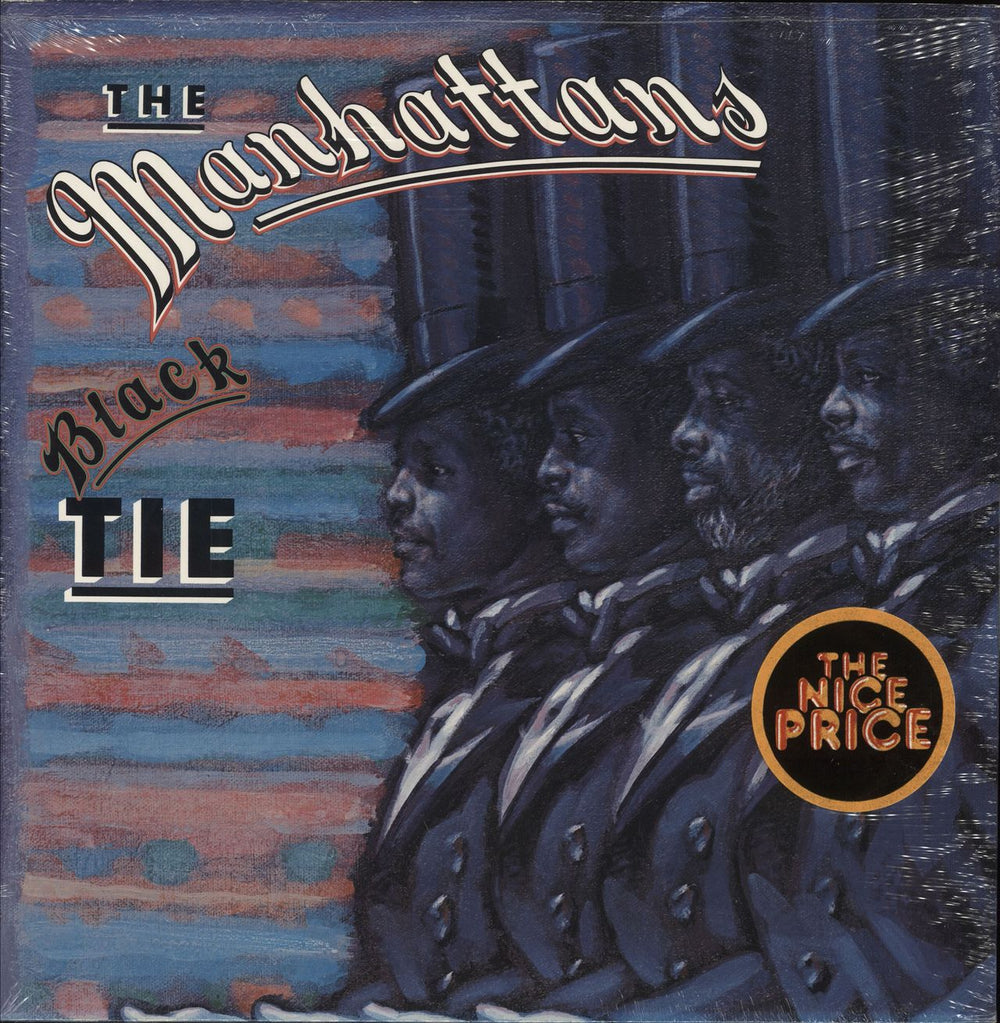 The Manhattans Black Tie - shrink US vinyl LP album (LP record) PC37156