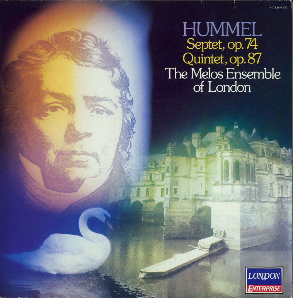 The Melos Ensemble Hummel: Septet, Op.74 / Quintet, Op.87 Dutch vinyl LP album (LP record) 417635-1