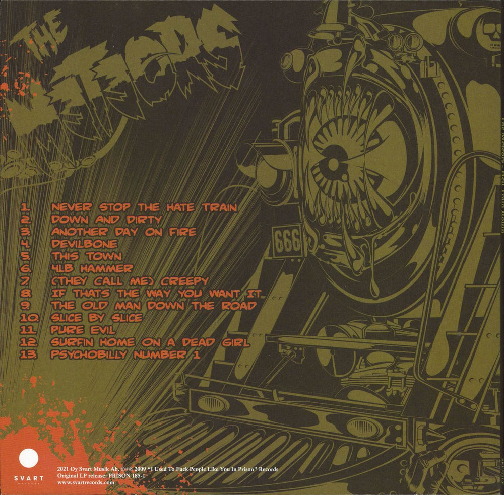 The Meteors (80s) Hell Train Rollin' - Neon Orange Vinyl German vinyl LP album (LP record)